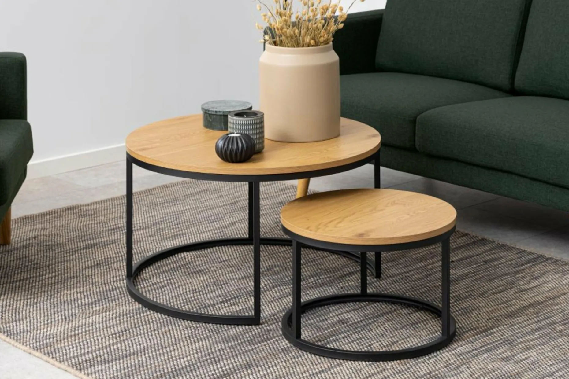 Couchtischsatz, Spiro rund
