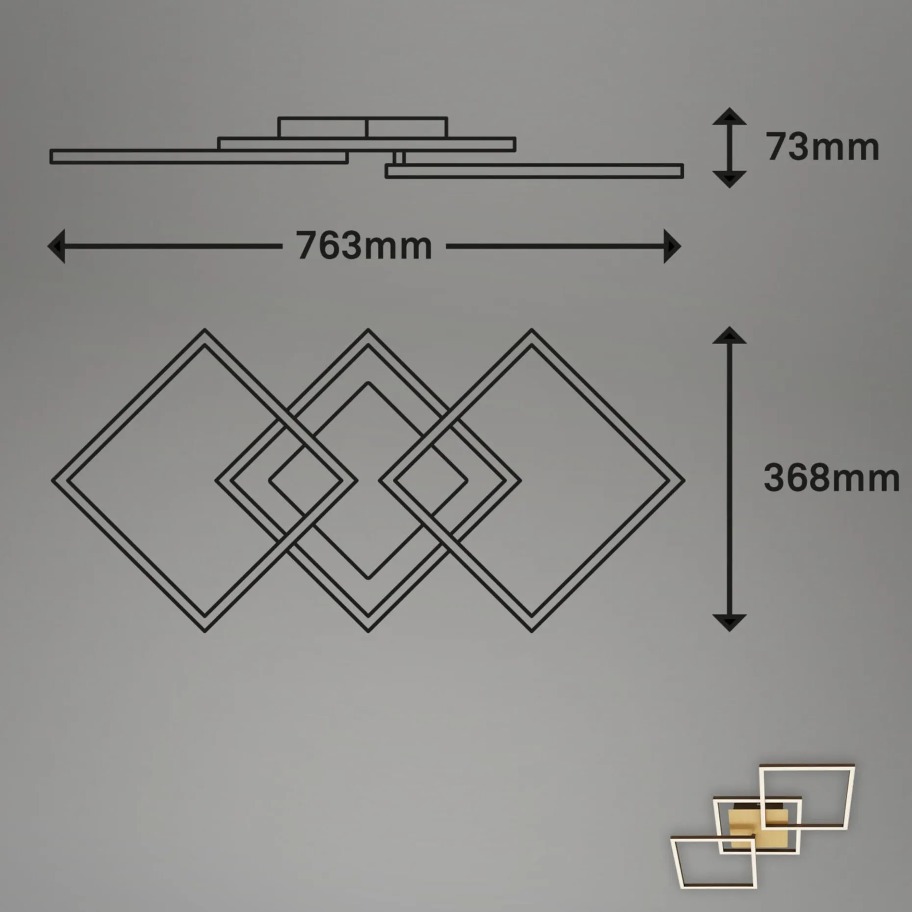 Deckenleuchte, Frame