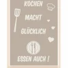 Geschirrtuch, Kochen macht glücklich … Essen auch