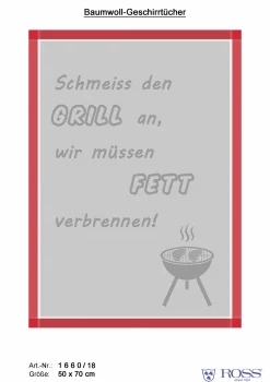 Geschirrtuch, Schmeiss den Grill an…