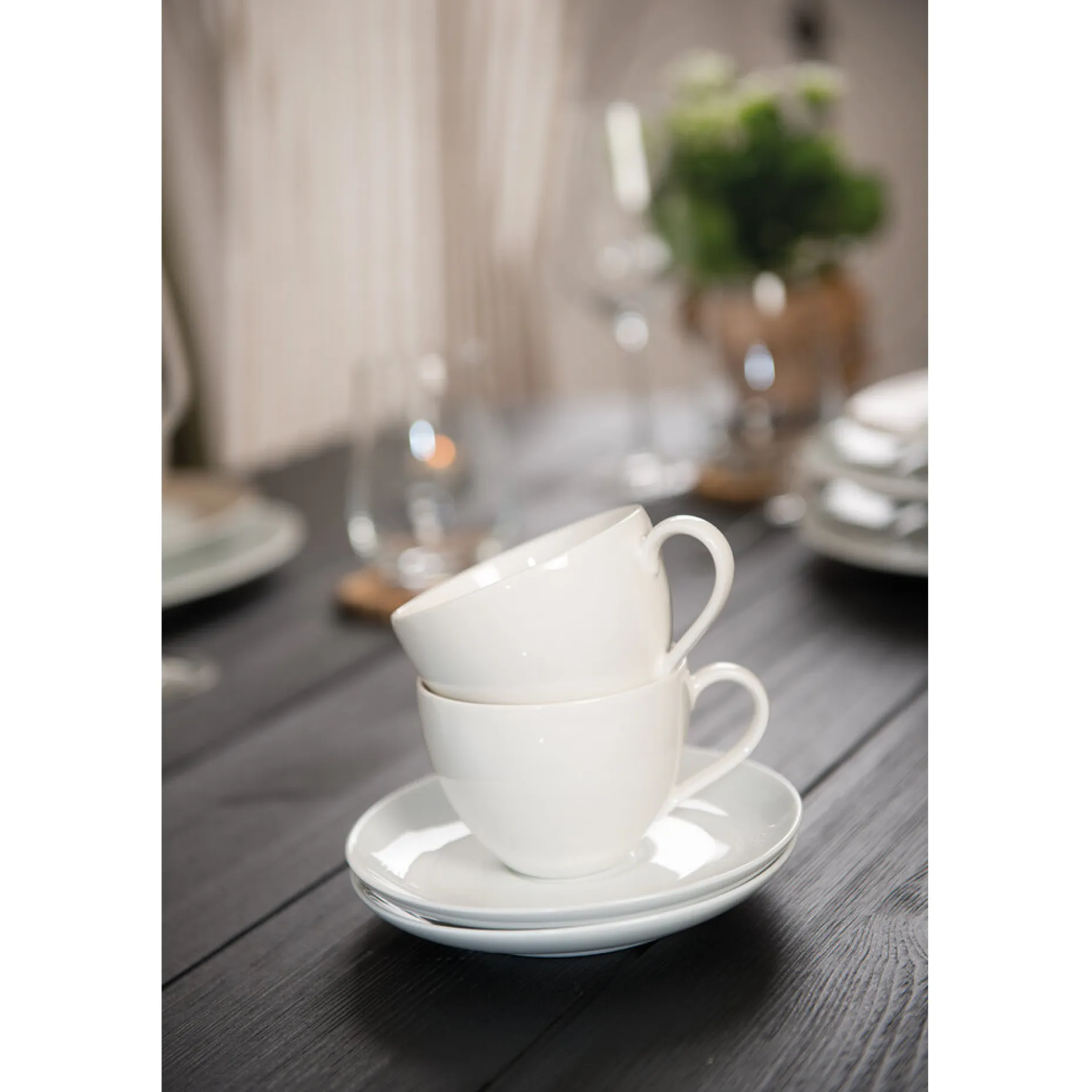 Kaffeeuntertasse, Basic White