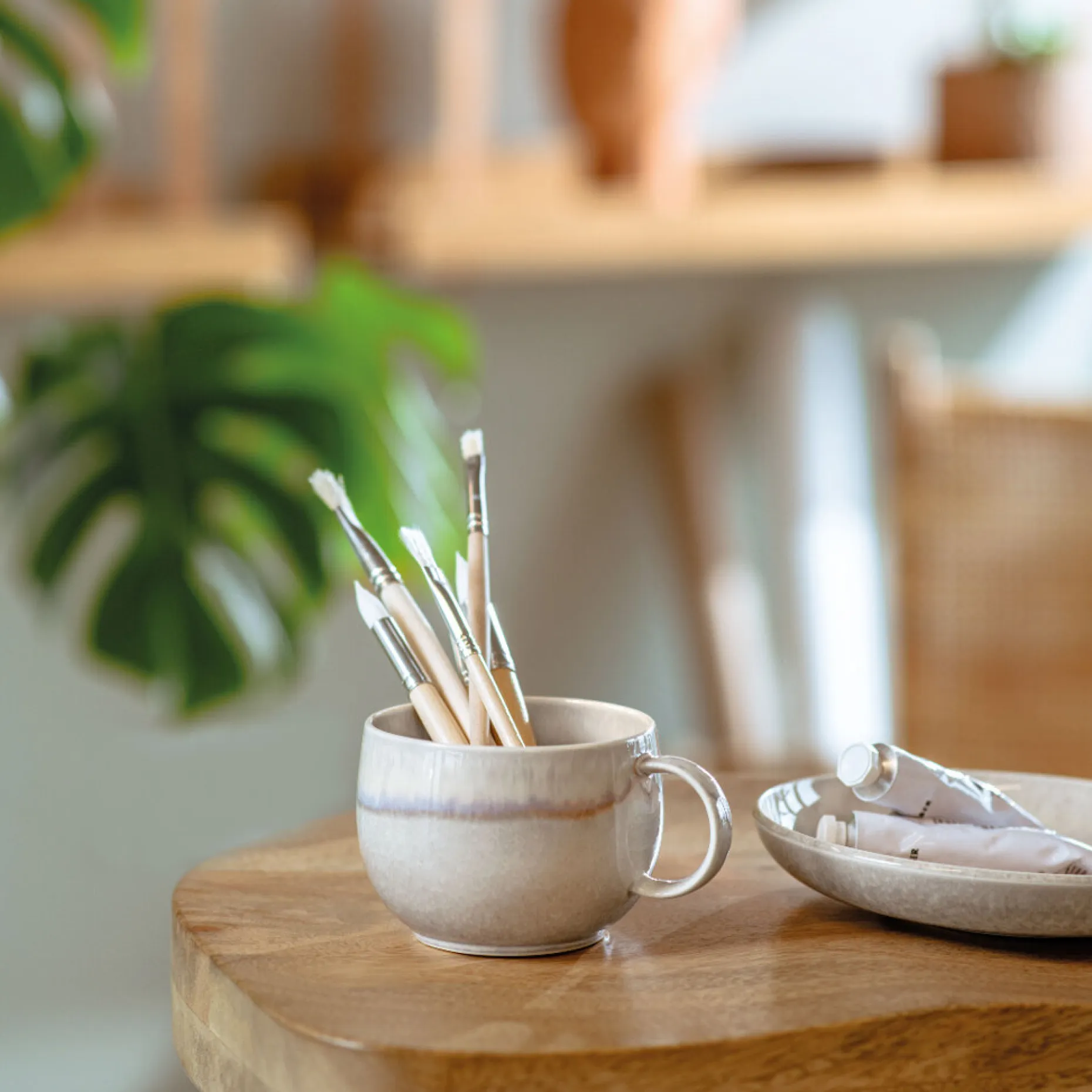 Kaffeeuntertasse, Perlemor Sand