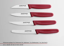 Küchenmesser geb., 7, Fine Cut roter Griff