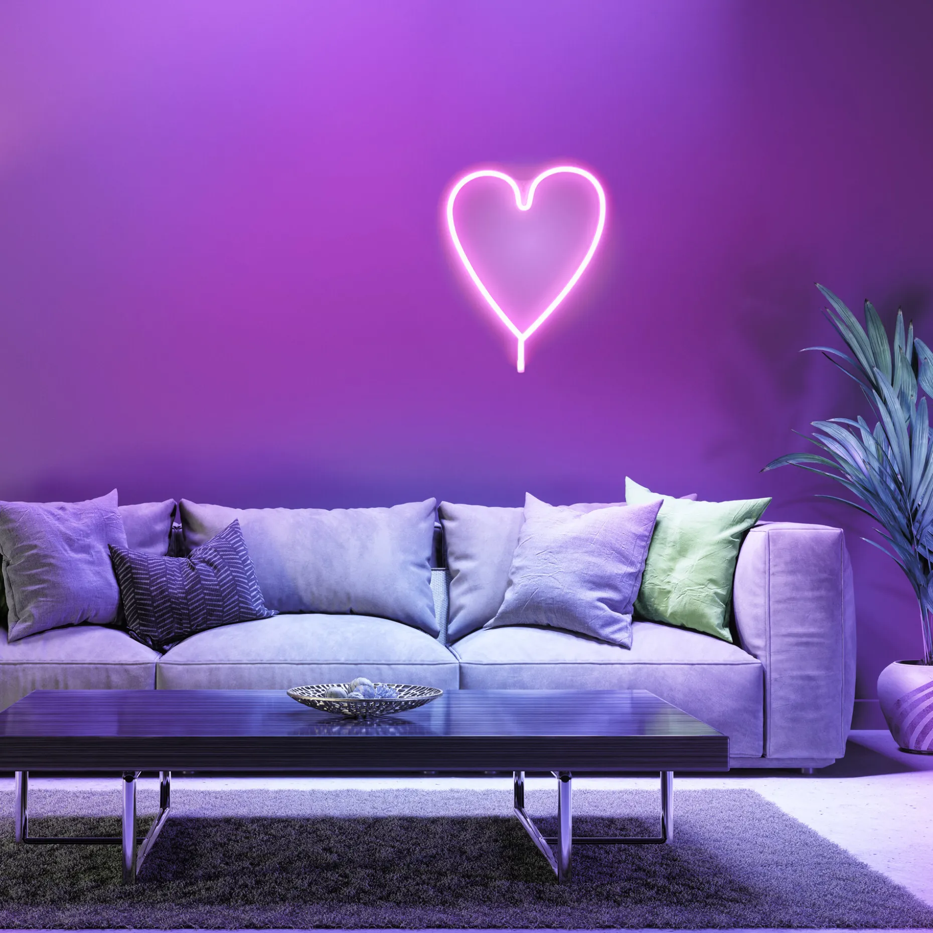 Neon-LED-Bild, Neon-Herz