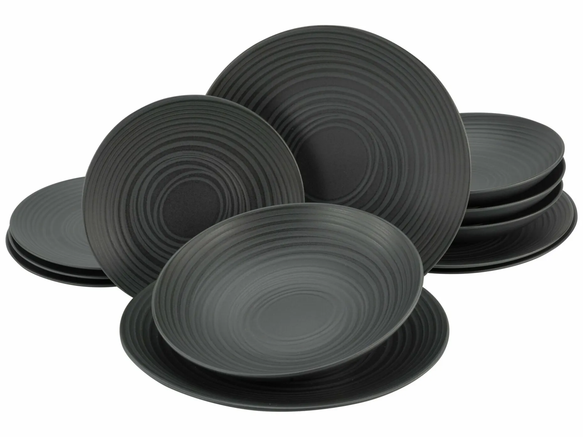 Tellerset 12-tlg, Lava Stone