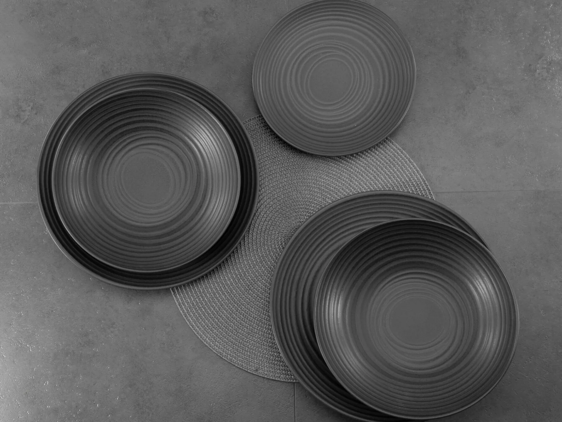 Tellerset 12-tlg, Lava Stone